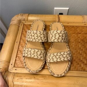 Lucky Brand raffia sandals